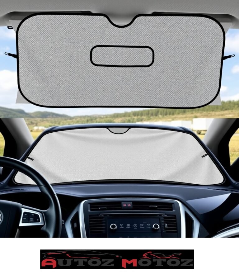 High-reflectivity car windshield sun shade for UV protection