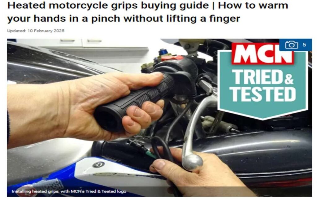 MCN blog post for motorcycle grips item