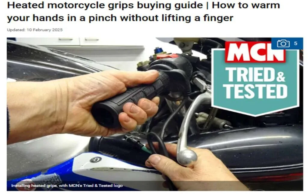 MCN blog post for motorcycle grips item