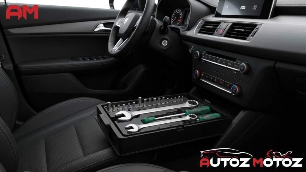 Under seat tool box for vehicle