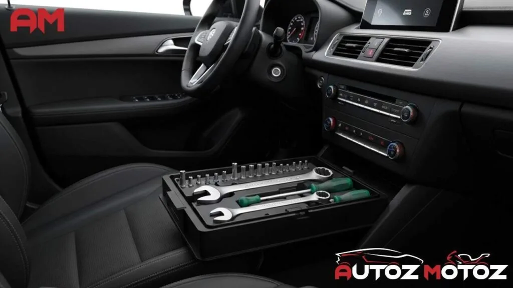 Under seat tool box for vehicle