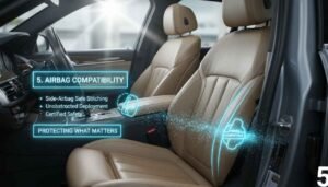 Airbag compatibility for seat proector