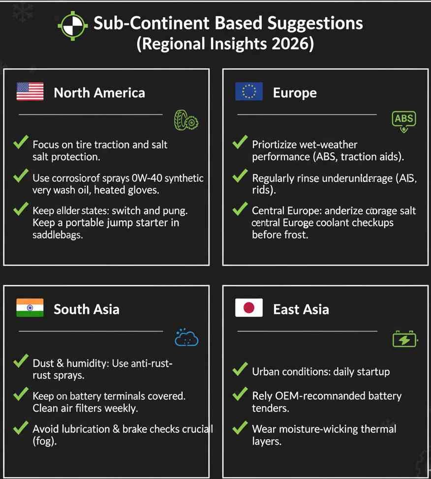 Sub-Continent Checklists for Motorcycle Maintenance