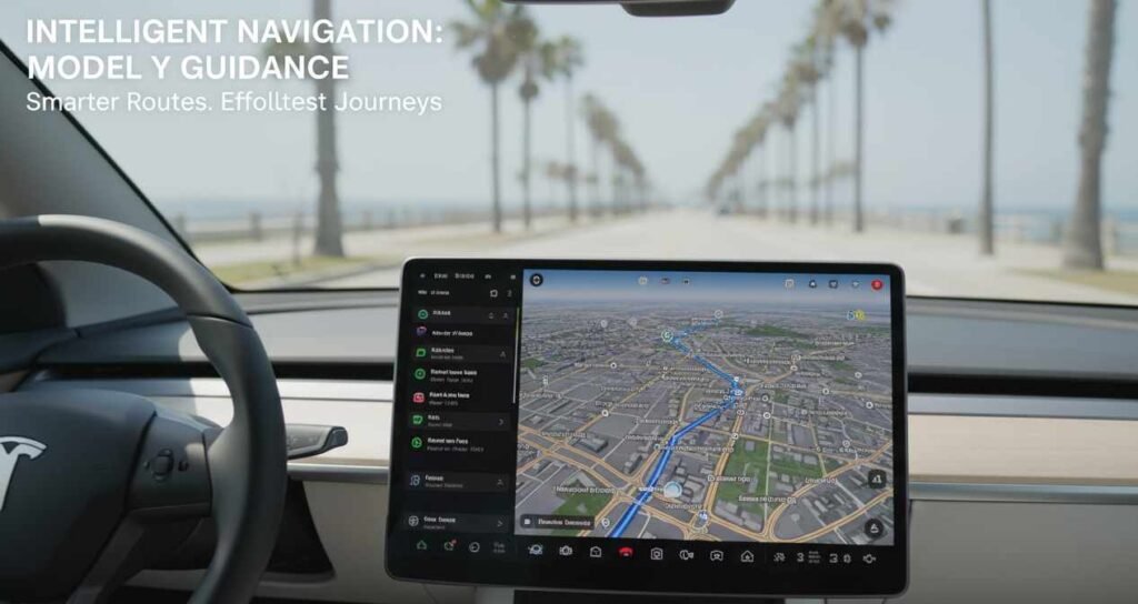 Tesla model y gps navigator