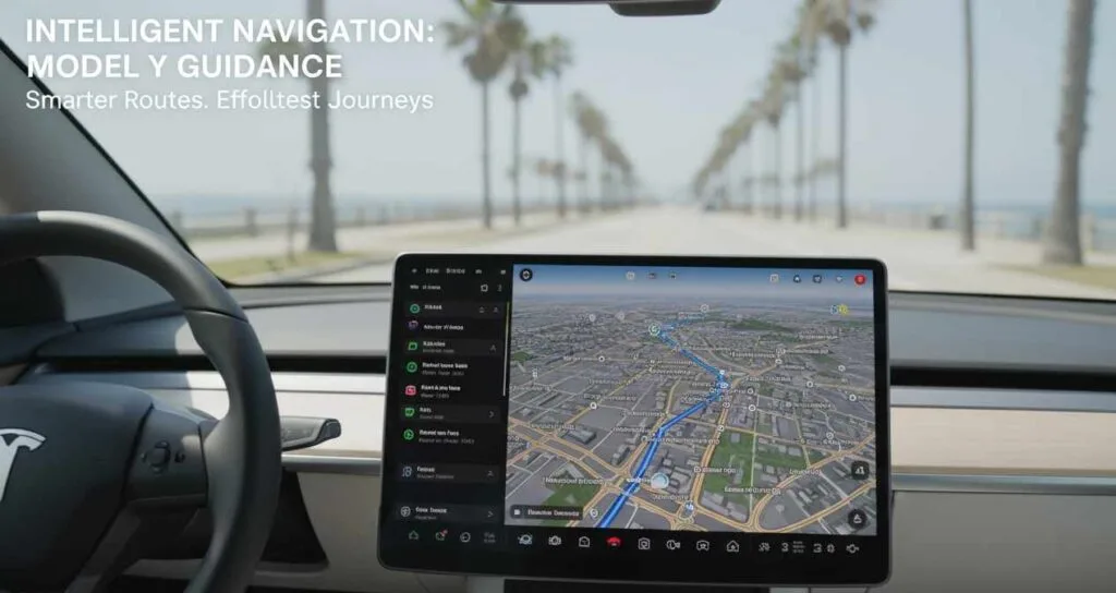 Tesla model y gps navigator