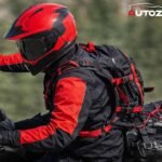 Motorcyclist Riding Tail Bag